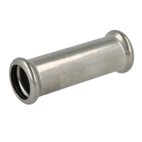 Stainless steel press fitting long socket 42 mm F/F with M-contour