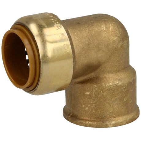Tectite push-fitting adapter elbow 90° 28 mm x 1" F/F