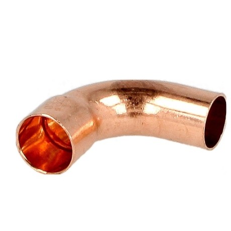 Soldered fitting copper bend 90° 14 mm F/M