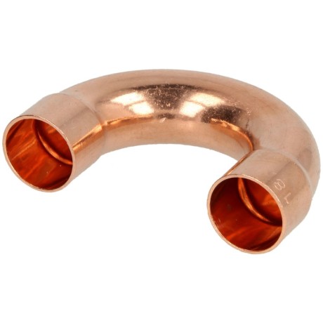 Soldered fitting copper bend 180° 10 mm F/F