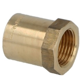 Brons - soldeerfitting - verloopsok 15 mm x 3/8" bi/IS