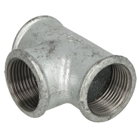 Malleable cast iron fitting T-piece reducing 1/2" x 3/8" x 1/2" IT/IT/IT