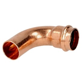 Press fitting copper elbow 90&deg; 14 mm F/M contour V