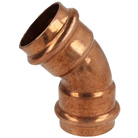 Press fitting copper elbow 45° 16 mm F/F contour V