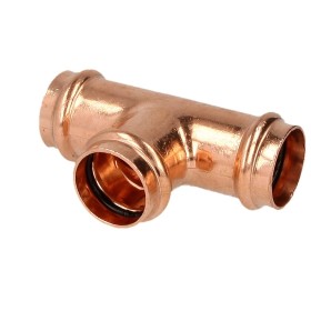 Press fitting copper T-piece 28 mm contour V