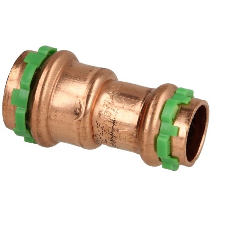Press fitting copper reducing coupling 35 x 28 mm F/F contour V