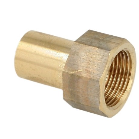 Press fitting gunmetal plug-in piece 22 mm x 1/2" IT contour V