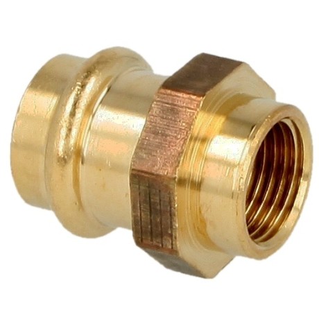 Persfitting brons verloophuls 22 mm x 1/2" IS contour V