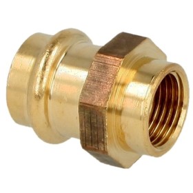 Persfitting brons verloophuls 22 mm x 1" IS contour V