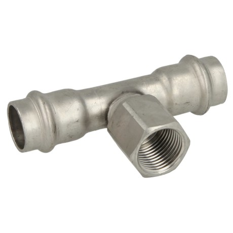 Stainless steel press fitting T-piece outlet,22 mm x¾"x 22 mm I/IT/I V profile