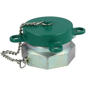 Filler pipe lid, 2 x 2&quot;, green lid for...