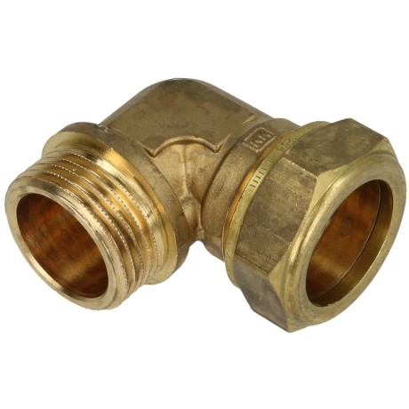 MS compression fitting, elbow/ET for pipe-Ø 10 mm x 3/8"