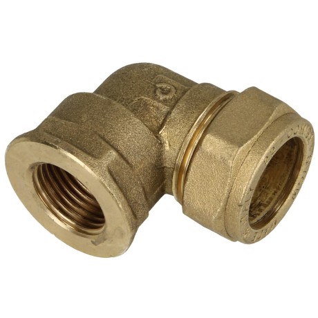 MS compression fitting elbow/IT for pipe-Ø 15 mm x 3/4"