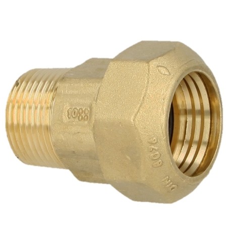 Compression fitting for PE pipes with brass ring, screw joint 25x3/4 ET