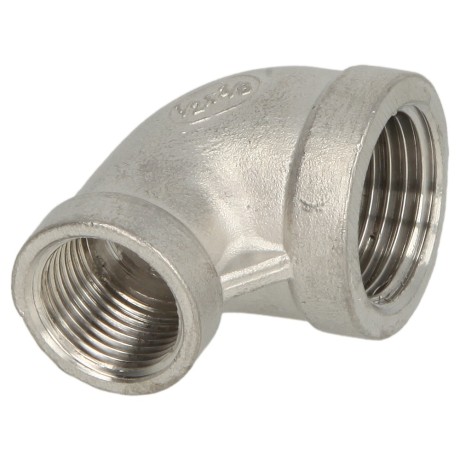 Stainless steel screw fitting elbow 90° 1 1/4" x 1" reducing IT/IT