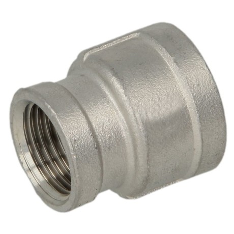 Stainless steel screw fitting socket reducing 1 1/2 x 1 IT/IT