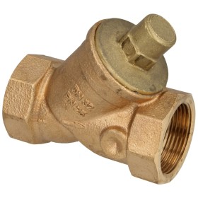 Check valve, red brass, 1 1/4" 40 mbar opening pressure