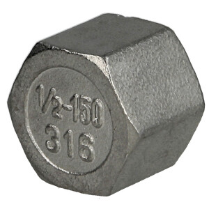 Edelstahl-Schraubfitting-Kappe 1/2 IG