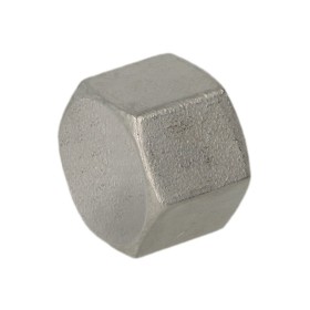 Stainless steel screw fitting cap 1 1/4&quot; IT octagon