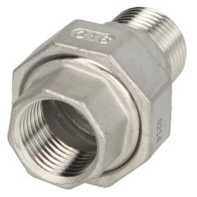 Stainless steel screw fitting union flat seat 1...