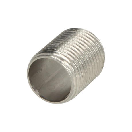 Stainless steel screw fitting thread nipple 1 1/4" ET, cylindrical thread