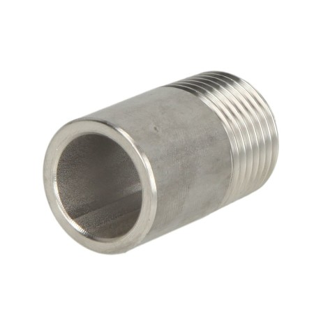 Stainless steel fitting solder nipple 2 1/2" ET, conical thread
