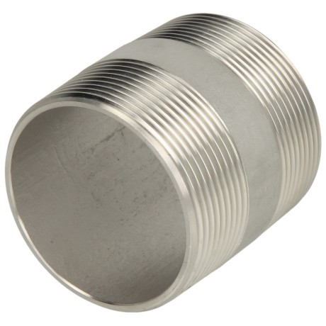 Stainless steel double pipe nipple 150mm 3" ET, conical thread