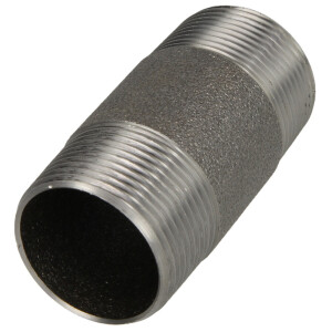 Rohrdoppelnippel - schwarz 1 x 100 mm