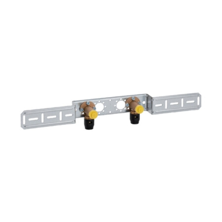 Geberit PushFit Anschlusswinkel zweifach 20 x 1/2 Zoll IG, Messing 651299001