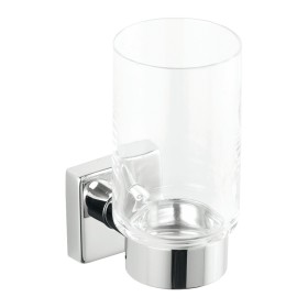 Cara glass holder crystal glass, brass, chrome-plated