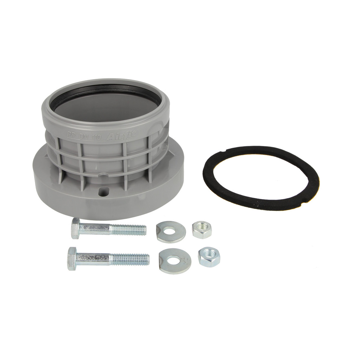 Produktbild von AIRFIT PP Flansch-Adapter DN 70 X 50 – Lochabstand 100–105 Mm, Grau – 7550FA