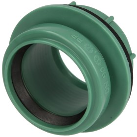 Screw-fit socket DN 50, green for cleaning lid, bore...