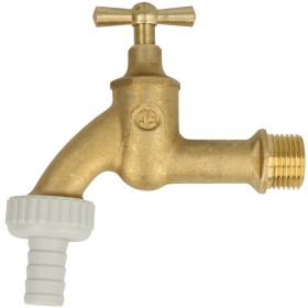 Draw-off tap in ½" brass-untreated with hose...