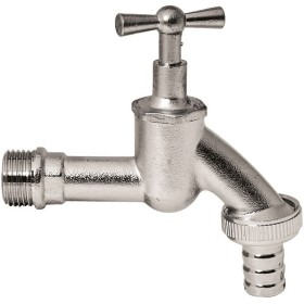 Draw-off tap 3/4" matt chrome with hose screw...