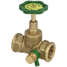 Straight-seat valve 1/2&quot; IT with drain and...