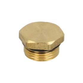 Drain plug with O-ring, 1/4" brass, for valves up to...