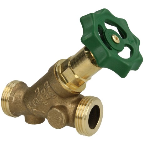Free flow valve DN 20, without drain 1" ET x 1" ET non-rising stem