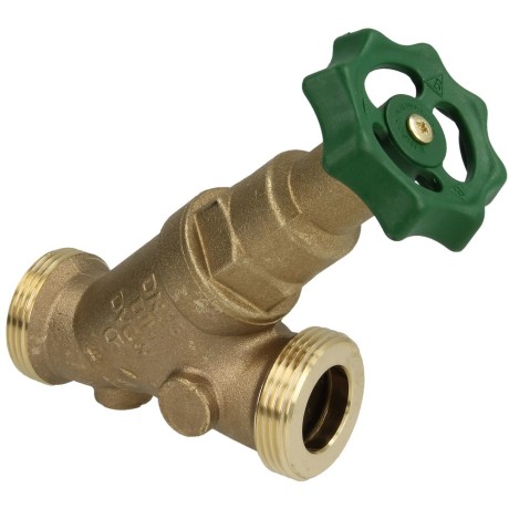 Free flow valve DN 25, without drain 1 1/4" ET x 1 1/4" ET non-rising stem
