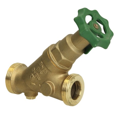 Free-flow valve DN 25, with drain 1 1/4" ET x 1 1/4" ET non-rising stem