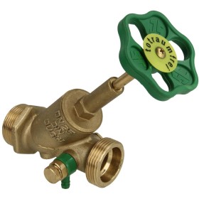 Free-flow valve DN 25, with drain 1 1/4&quot; ET x 1...