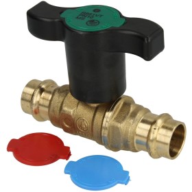 Brass tap water ball valve, 18 mm Ø contour V - M...