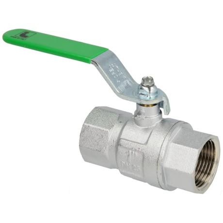Ball valve DVGW, IT 1" x 90 mm, DN 25 with long lever, DIN EN-13828, CW 617-M