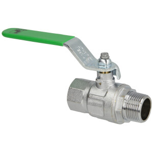 Kugelhahn-DVGW,1 1/4 Zoll IG/AG,DN 32,30bar Stahlhebel