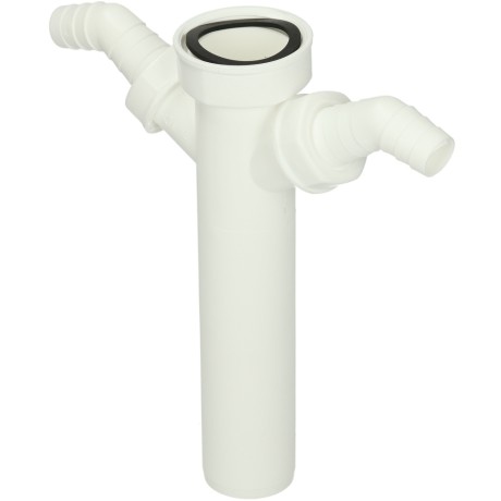 Adjuster tube RW 40 x 200 mm with 2 x hose connections/angle sleeve