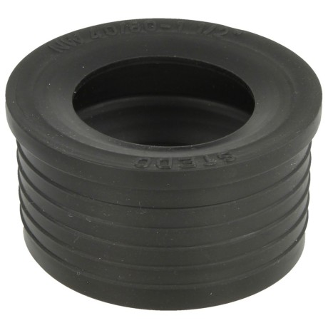 HT-rubber-nippel 1½" zwart