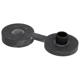 Rubber sound insulation set with bush and disc, black