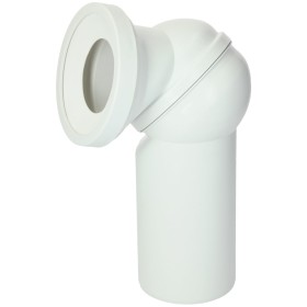 WC-aansluitbocht 0-90° DN 100 met speciale lippenpakking