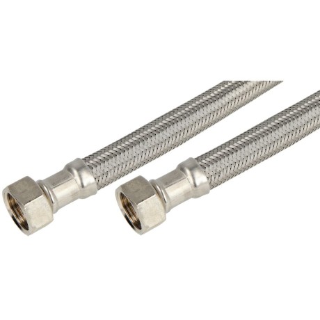 Connection hose 500 mm (DN 13) 1/2" nut x 1/2" nut stainless steel