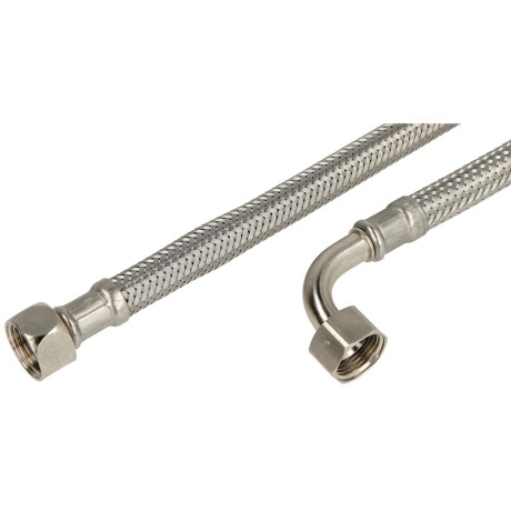 90° elbow connecting hose 1,000 mm 3/8" nut x 3/8" nut (DN 8)