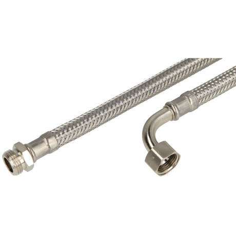 90° elbow connecting hose 1,000 mm 1/2" ET x 1/2" nut (bend) (DN 8)